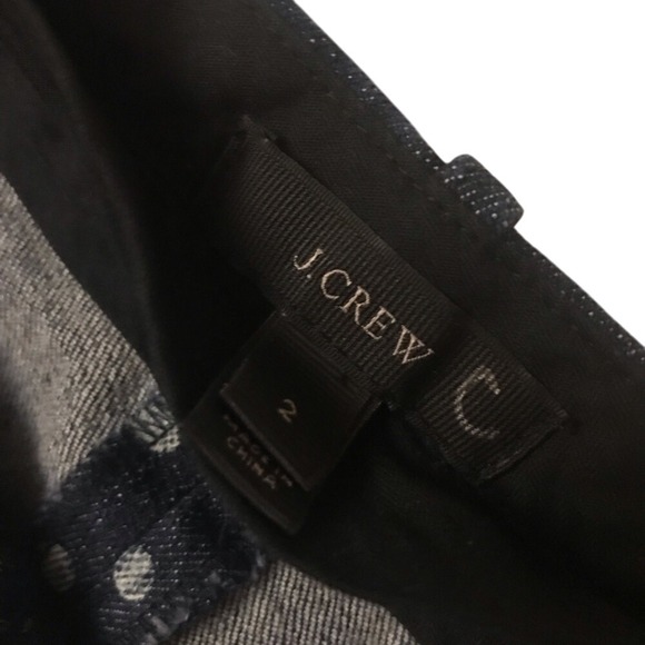 J.Crew Navy Blue Polka Dot Skirt Women's Size 2 - Picture 2 of 2